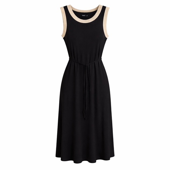 Simply Vera Vera Wang Dresses & Skirts - Simply Vera Vera Wang Black and gold Midi Dress